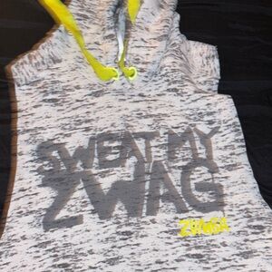 Zumba Fitness Gray and Neon Yellow Hoodie